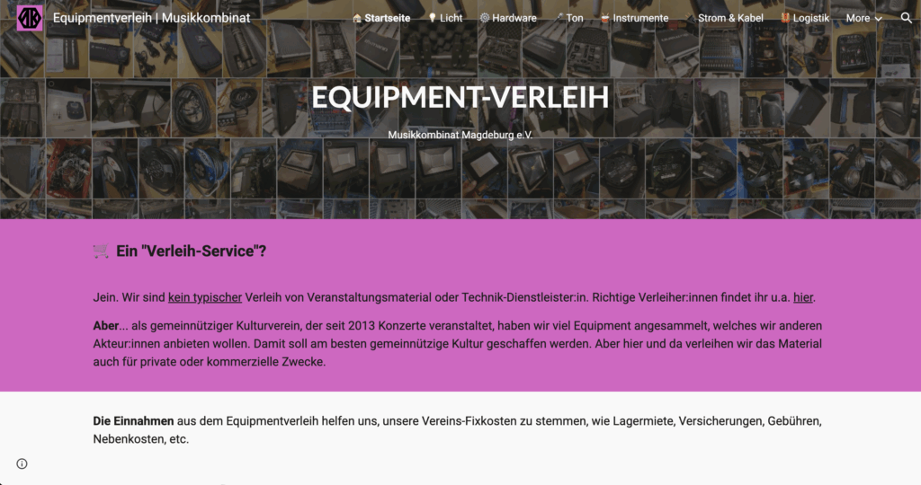 Musikkombinat Equipmentverleih